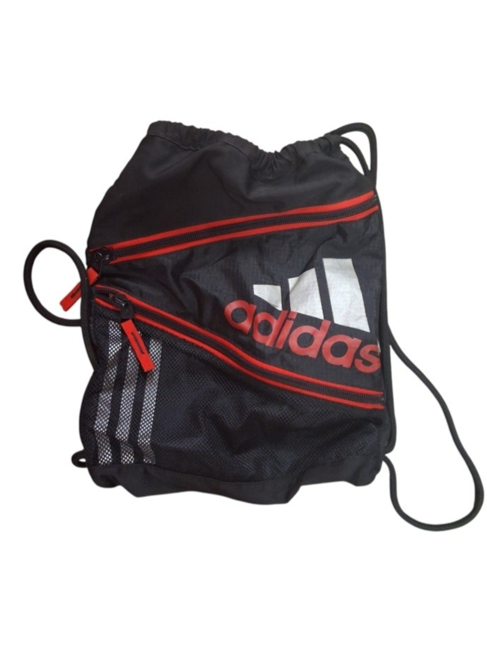 adidas Black & Red Drawstring Gym Sack